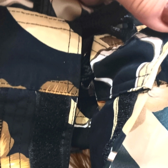 Hawaiian Board Shorts 40 Pocket Surf Trunks Beach Black Gold White - Picture 8 of 13